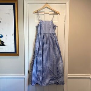 A Piece Apart, size XS, blue and white striped, spaghetti strap dress!